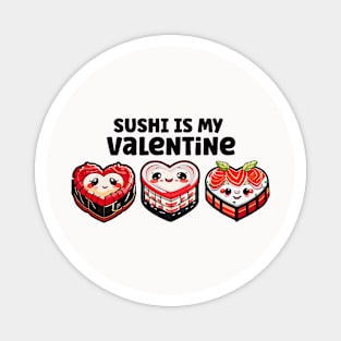 Sushi is my Valentine Cute Kawaii Retro Heart Shaped Sushi Magnet